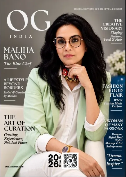 OG India Magazine special edition cover, August 2026, featuring Maliha Bano